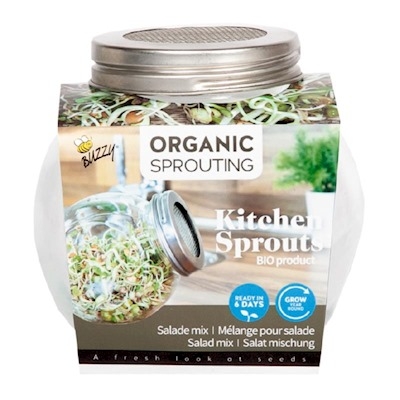 Salade Mix - Kweekset in glazen pot BIO-0